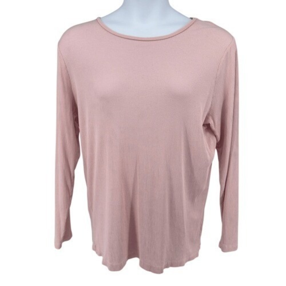 Lauren Ralph Lauren‎ Pink Ribbed Top Suede Elbow Patches 2X